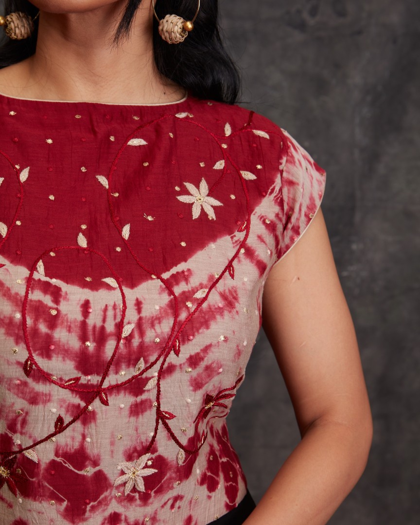 Home blouse red